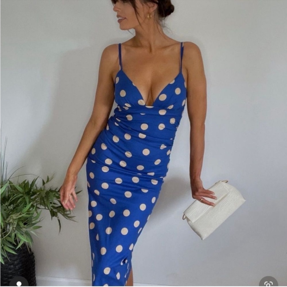 Zara Polka Dot Midi Dress